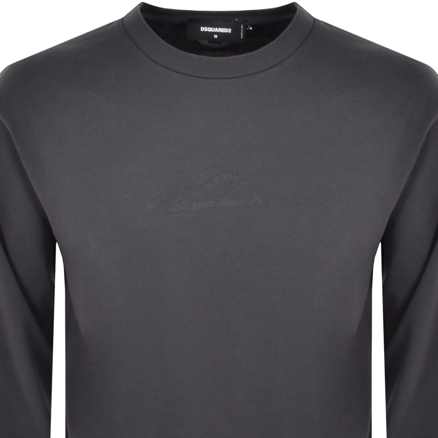 DSQUARED2 Logo Long Sleeve T Shirt Grey | Mainline Menswear